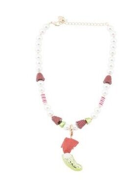 BETSEY JOHNSON Holiday Pickle Beaded Necklace